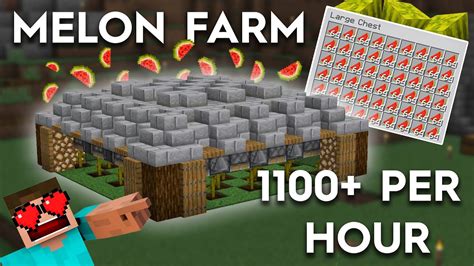 melon farm minecraft|fully automatic melon farm.